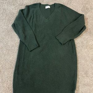 Hunter green ribbed sweater dress - Old Navy